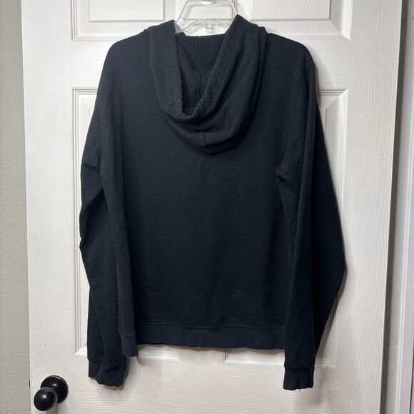 Gildan Small Club Vertical Hoodie Black Blue Graphic Pullover Sweatshirt Men's - Picture 6 of 6